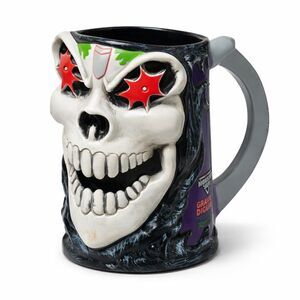Monster Jam Grave Digger Skull Mug Cup 3D Ceramic Novelty Black Purple